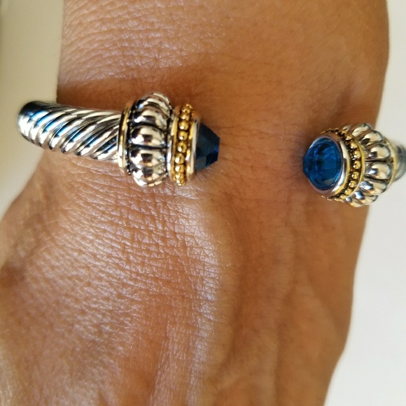 Brand new Silver bracelet,  Aquamarine stone - Picture 6 of 7